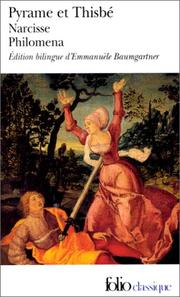 Cover of Pyrame Et Thisbe, Narcisse, Philomena by E. Baumgartner