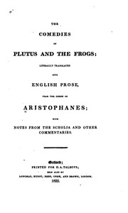 Front cover of The comedies of Plutus by Aristophanes