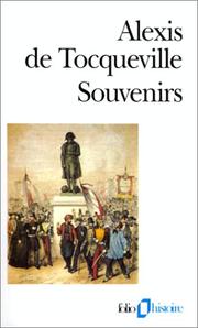 Cover of Souvenirs by Alexis de Tocqueville