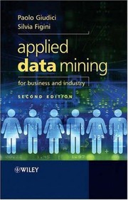 Front cover of Applied data mining for business and industry by Paolo Giudici