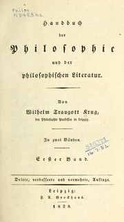 Cover of Handbuch der Philosophie und der philosophischen Literatur by Wilhelm Traugott Krug