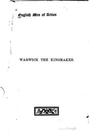 Cover of Warwick, the kingmaker by Charles William Chadwick Oman