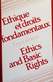 Cover of Éthique et droits fondamentaux by Guy Lafrance