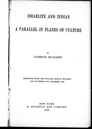 Front cover of Israelite and Indian by Garrick Mallery