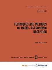 Front cover of Techniques and Methods of Radio-Astronomic Reception by N. G. Basov