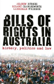 Cover of Bills of rights in Australia by Andrew Byrnes