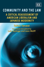 Cover of Community and the law by Takao Tanase