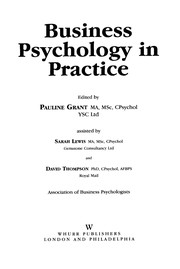 Front cover of Business psychology in practice by Pauline Grant