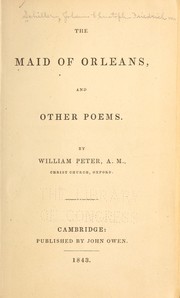 Front cover of The Maid of Orleans and other poems by Friedrich Schiller