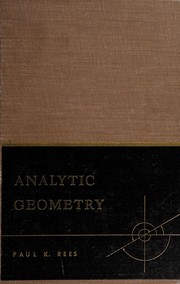 Cover of Analytic geometry by Paul Klein Rees