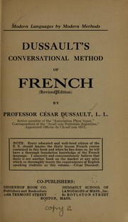 Front cover of ...Dussault's conversational method of French by Ceśar Dussault