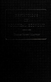 Front cover of Definitionsin political economy by Thomas Robert Malthus