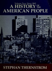 Front cover of A history of the American people by Stephan Thernstrom