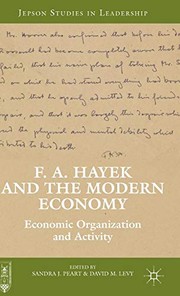 Front cover of F. A. Hayek and the Modern Economy by S. Peart