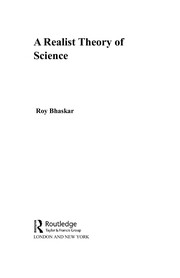 Front cover of A realist theory of science by Roy Bhaskar