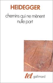 Front cover of Chemins qui ne mènent nulle part by Martin Heidegger