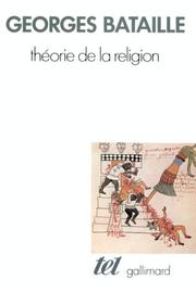 Cover of Théorie de la religion by Georges Bataille