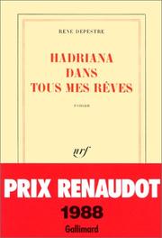 Cover of Hadriana dans tous mes rêves by René Depestre