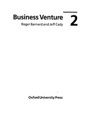 Cover of Business venture by Roger Barnard