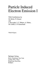 Cover of Particle induced electron emission I by Wolfram Brauer