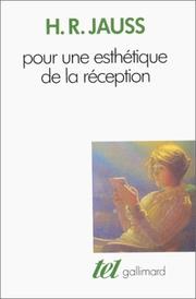 Cover of Pour une esthétique de la réception by Hans Robert Jauss