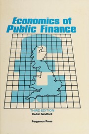 Front cover of Economics of public finance by Cedric Sandford