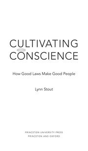 Cover of Cultivating conscience by Lynn A. Stout