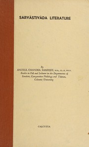 Cover of Sarvastivada literature by Anukul Chandra Banerjee