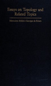 Front cover of Essays on topology and related topics by André Haefliger