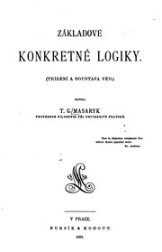 Front cover of Základové konkretné logiky by Tomáš Garrigue Masaryk