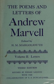 Cover of The poems and letters of Andrew Marvell by Andrew Marvell