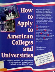 Front cover of How to apply to American colleges and universities by Moya Brennan