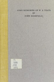 Cover of Some memories of W. B. Yeats by John Masefield