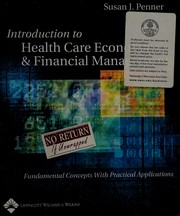 Front cover of Introduction to health care economics & financial management by Susan J. Penner