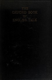 Front cover of The Oxford book of English talk by James Runcieman Sutherland