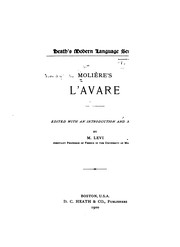 Cover of ... Moliére's L'avare by Molière