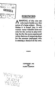Front cover of Do's and Don't's for the playwright by Fanny Venable Cannon