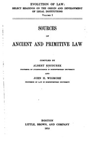 Cover of Evolution of Law: Select Readings on the Origin and Development of Legal Institutions .. by John Henry Wigmore