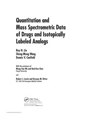 Front cover of Quantitation and mass spectrometric data of drugs and isotopically labeled analogs by Unknown
