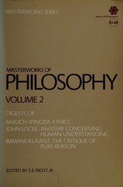 Front cover of Masterworks of philosophy by S. E. Frost