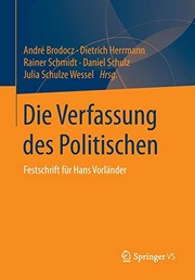 Front cover of Die Verfassung des Politischen by André Brodocz