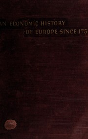Front cover of An economic history of Europe since 1750 by Witt Bowden