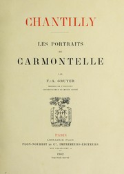 Cover of Chantilly by F.-A Gruyer