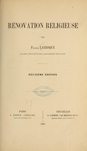 Cover of Rénovation religieuse by Patrice Larroque