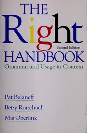 Cover of The right handbook by Pat Belanoff