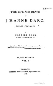 Front cover of The life and death of Jeanne d'Arc, called the Maid by Holme Lee