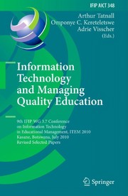 Front cover of Information Technology and Managing Quality Education by Arthur Tatnall