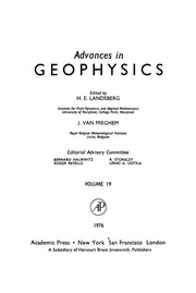 Front cover of Advances in geophysics by Helmut Erich Landsberg