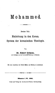 Cover of Mohammed by Hubert Grimme
