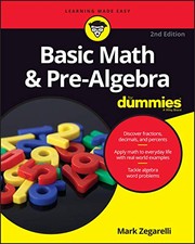 Cover of Basic Math & Pre-Algebra for dummies by Mark Zegarelli